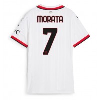 AC Milan Alvaro Morata #7 Fotballklær Bortedrakt Dame 2024-25 Kortermet